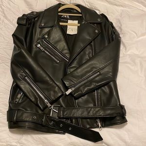 Zara Oversized Leather Jacket